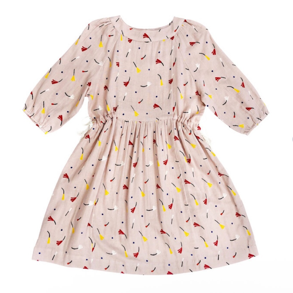 NWT 6Y Lali Pink Rosey Print Side Tie Dress!